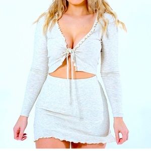 Cropped Sweater Set